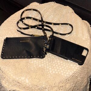 Bandolier Black and Gold Crossbody Phone Case